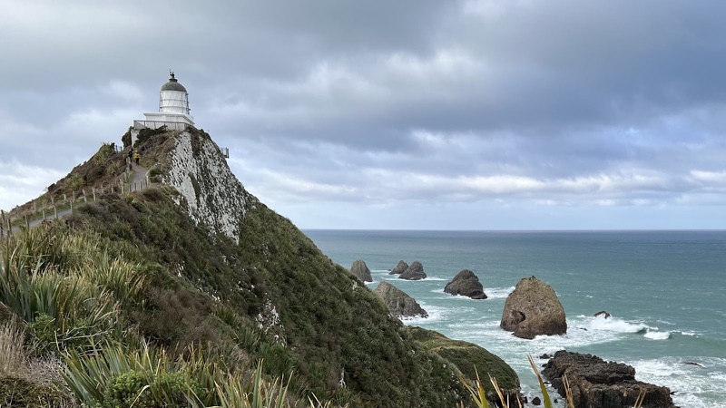 Nugget Point lighthouse on the wild Catlins coast south of Dunedin